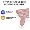 Logitech Pebble 2 Combo Klawiatura Mysz w zestawie Uniwersalna RF Wireless + Bluetooth QWERTZ Niemiecki Różowy (920-012205)