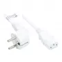 Netzkabel Schutzkontakt-Stecker Typ E+F (CEE 7/7, gewinkelt) an C13 (gerade), weiß, 1,50 mm², 15 m, Good Connections® (P0130-W150)