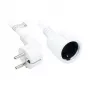 Przedłużacz z uziemieniem, wtyczka typu E+F (CEE 7/7, kątowa) i gniazdo typu F (CEE 7/3, proste), biały, 1,50 mm², 2 m, Good Connections® (P0102-W020)