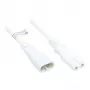 Przedłużacz euro z wtykiem C8 (prosty) do gniazda C7/Euro 8 (prosty), biały, 0,75 mm², 2 m, Good Connections® (P0870-W020)