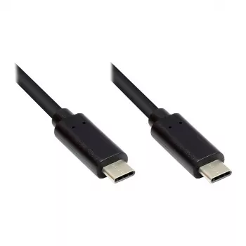 kabel do ładowania i transmisji danych USB 3.1 (Gen.1), wtyk USB-C™ odwracalny, CU, czarny, 1 m, Good Connections® (GC-M0113)