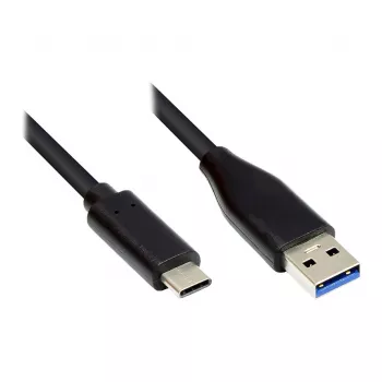 Good Connections GC-M0126 - 0,5 m - USB-C - USB-A - USB 3.2 Gen 1 (3.1 Gen 1) - 5000 Mbit/s - czarny