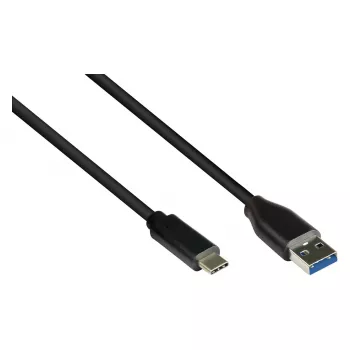 Kabel połączeniowy Alcasa USB 3.0 - 2 m - USB A - USB C - USB 3.2 Gen 1 (3.1 Gen 1) - 5000 Mbit/s - Czarny (GC-M0128)