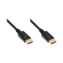Kabel przyłączeniowy DisplayPort 1.4, 8K / UHD-2 @60Hz, złocone styki, CU, czarny, 0,5m, Good Connections® (4814-005S)