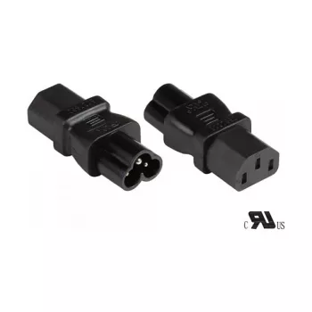 Zasilacz IEC Appliance-Plug C6 (prosta) na IEC Appliance-Socket C13 (prosta), UL, czarny, Good Connections® (PA-0630S)