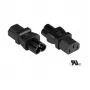 Zasilacz IEC Appliance-Plug C6 (prosta) na IEC Appliance-Socket C13 (prosta), UL, czarny, Good Connections® (PA-0630S)