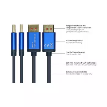 Kabel Alcasa SmartFLEX - 5 m - DisplayPort - DisplayPort - Męski - Męski - 7680 x 4320 Pikseli (4814-SF050B)