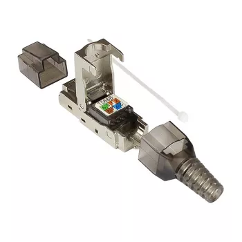 Good Connections GC-N0147 - RJ-45 - Czarny - Srebrny - Przezroczysty - Męski - prosty - Cat6a - S/UTP (STP)