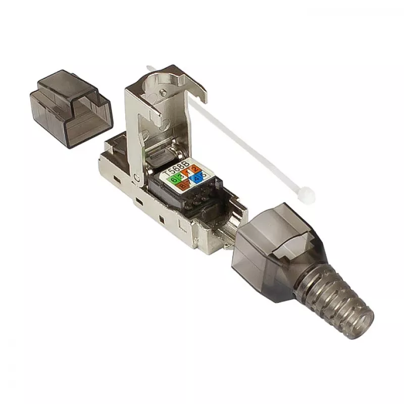 Good Connections GC-N0147 - RJ-45 - Czarny - Srebrny - Przezroczysty - Męski - prosty - Cat6a - S/UTP (STP)