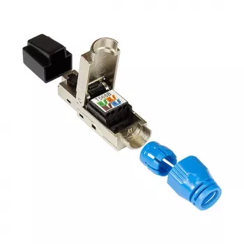 Good Connections Wtyczka RJ45 kat. 8.1 beznarzędziowa do montażu w terenie STP ekranowana metalowa - Kabel - Sieć