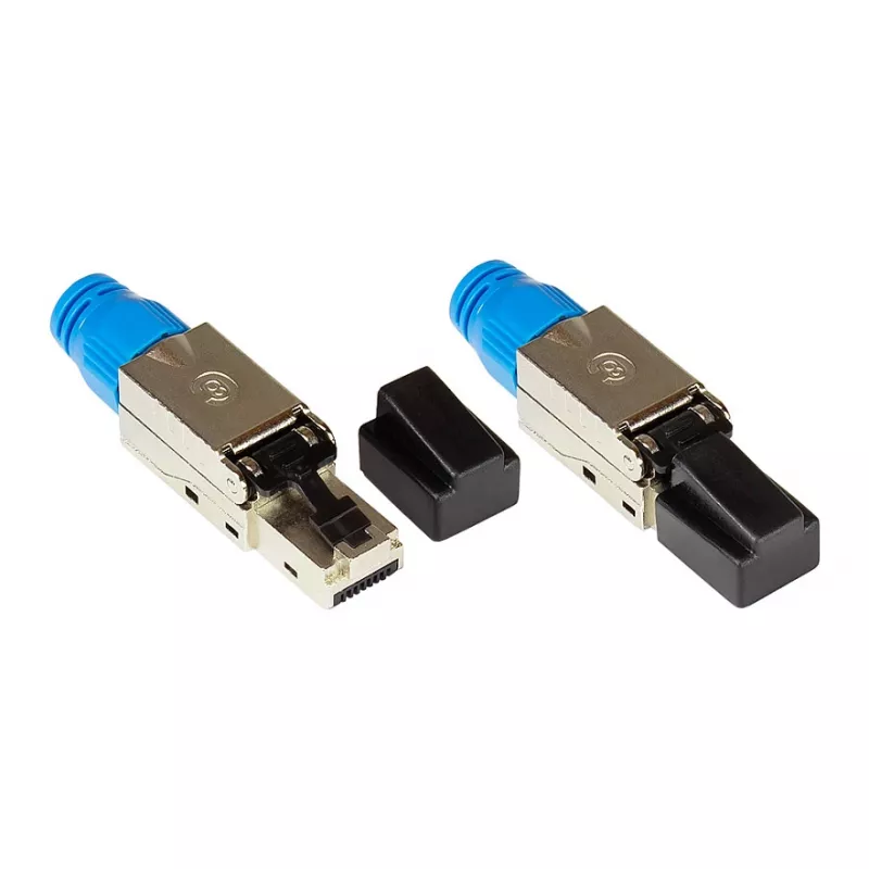 Good Connections Wtyczka RJ45 kat. 8.1 beznarzędziowa do montażu w terenie STP ekranowana metalowa - Kabel - Sieć