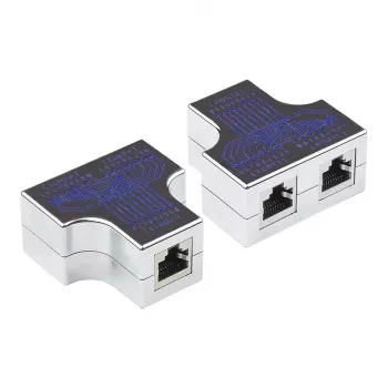 Modułowy adapter T, 1x gniazdo RJ45 na 2x gniazdo RJ45, układ pinów 1:1, Good Connections (GC-N0153)