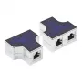 Modułowy adapter T, 1x gniazdo RJ45 na 2x gniazdo RJ45, układ pinów 1:1, Good Connections (GC-N0153)