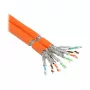 Kabel instalacyjny, kabel surowy kat.7, S/FTP, PiMF, 1000MHz, 2x4P Duplex, AWG23, FRNC-B, pomarańczowy, 500m, Good Connections (GC-N0067)