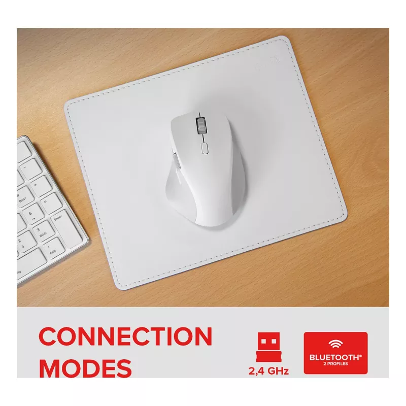 Mysz Speedlink LIBERA bezprzewodowa Bluetooth ładowalna cicha biała