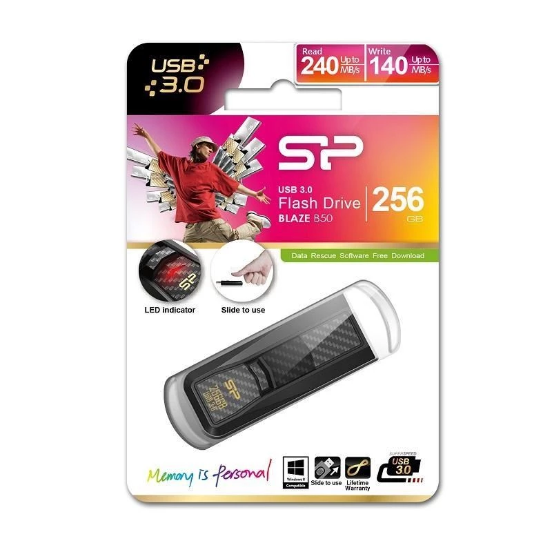 Pamięć USB Silicon Power 256 GB USB Type-A 3.2 Gen 1 Blaze B50