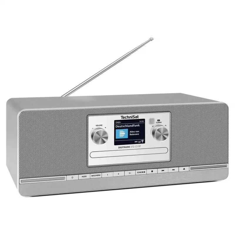 TechniSat DIGITRADIO 372 CD BT kuchenny analogowy i cyfrowy Antracyt, Srebrny