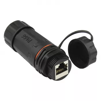 Good Connections złącze kabla krosowego Outdoor IP68 Kat. 6a RJ45 w pełni ekranowane czarne Good - Sieć