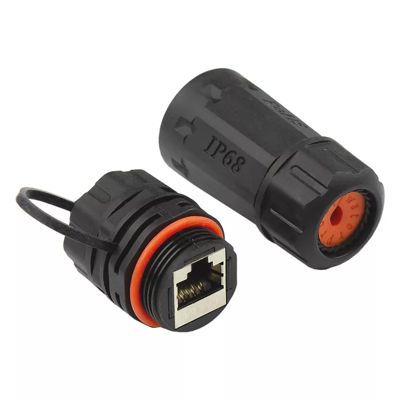 Good Connections złącze kabla krosowego Outdoor IP68 Kat. 6a RJ45 w pełni ekranowane czarne Good - Sieć