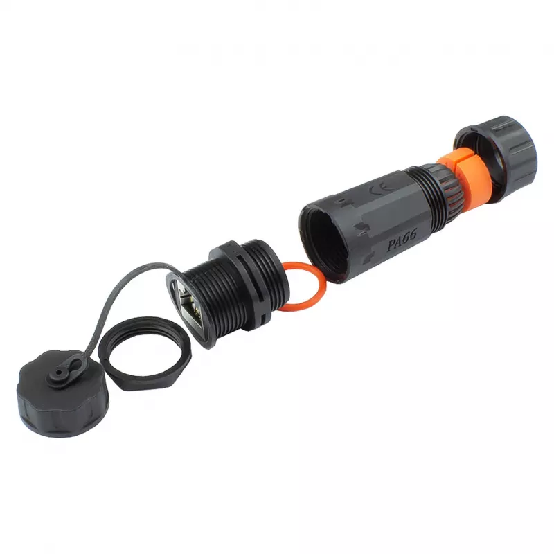 Good Connections złącze kabla krosowego Outdoor IP68 Kat. 6a RJ45 w pełni ekranowane czarne Good - Sieć