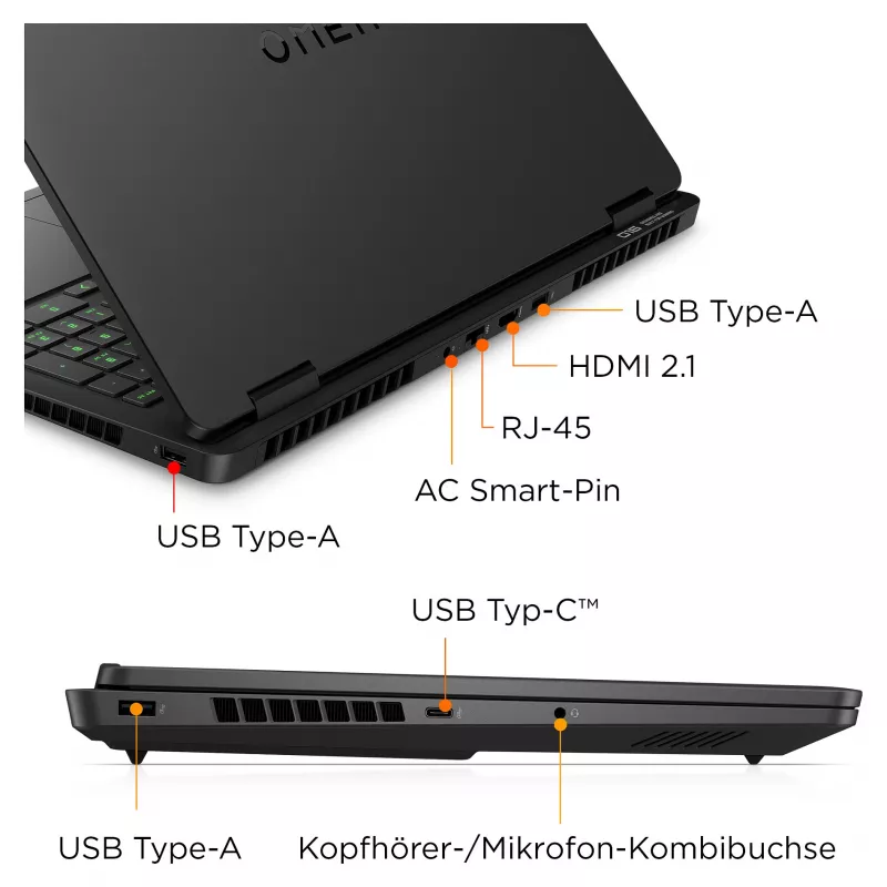 Laptop gamingowy HP OMEN 16-am0172ng – 16 WUXGA 144Hz, Core i7-14650HX, 16 GB RAM, 512 GB SSD, RTX 5060 (BZ9G7EA#ABD)