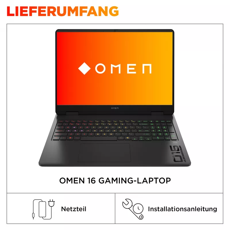 Laptop gamingowy HP OMEN 16-am0172ng – 16 WUXGA 144Hz, Core i7-14650HX, 16 GB RAM, 512 GB SSD, RTX 5060 (BZ9G7EA#ABD)
