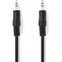 Kabel stereo audio Nedis | Wtyk 3,5 mm | Wtyk 3,5 mm - niklowany | 1,00 m | Okrągły | Czarny | Pudełko