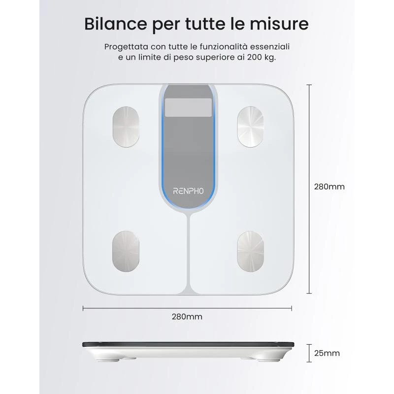 Waga łazienkowa smart RENPHO Elis 1C A033 biała PEU-R-A033-W PEURA033W (PEU-R-A033-W)