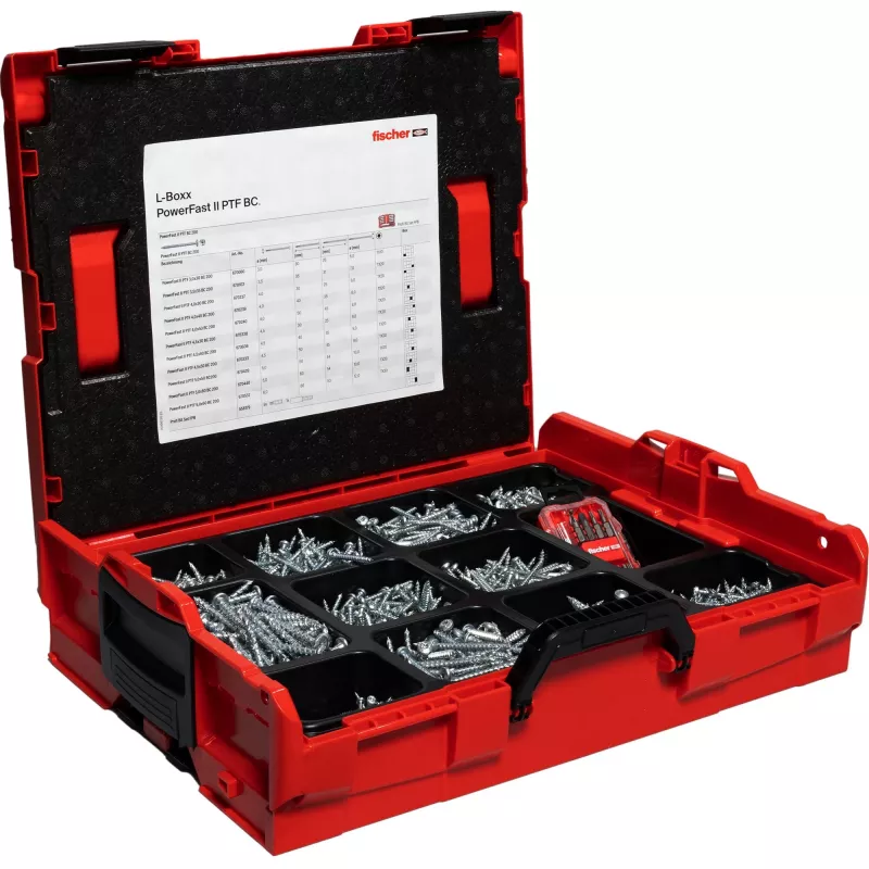 Fischer PowerFast II L-BOXX zestaw wkrętów z łbem stożkowym (568480)