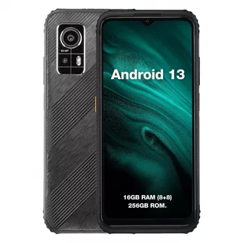 Wytrzymały smartfon Beafon AGM H6 — 6,56 cala (16,7 cm), Unisoc T606 1,6 GHz, 8 GB RAM, 256 GB, 50 MP, 4900 mAh, Dual SIM, Android 13, IP68/IP69K