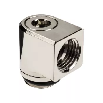 EK Water Blocks EK-Torque Micro Adapter 90 stopni G1/4 cala AG na G1/4 cala IG - Obrotowy, nikiel