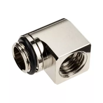 EK Water Blocks EK-Torque Micro Adapter 90 stopni G1/4 cala AG na G1/4 cala IG - Obrotowy, nikiel