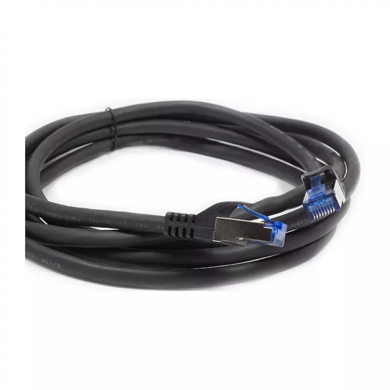 Alcasa 8060-SF100S Kabel sieciowy 10 m Cat6a S/FTP (S-STP) Czarny (8060-SF100S)