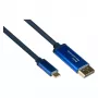Alcasa 4812-CSF030B Kabel adaptera 3 m USB-C - 3 m - USB Type-C - DisplayPort - Męski - Męski - prosty (4812-CSF030B)