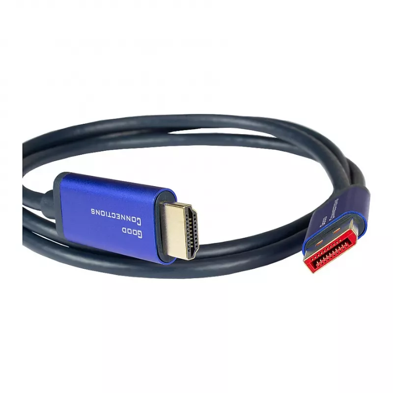 Alcasa 4860-SF010B Kabel-adapter wideo 1 m DisplayPort HDMI Niebieski (4860-SF010B)