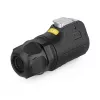 Alcasa S1 IC01-24R01 - RJ45 - Czarny - Męski/Żeński - prosty - Metal - żel krzemionkowy - cynk - IP65 - IP67 (IC01-24R01)
