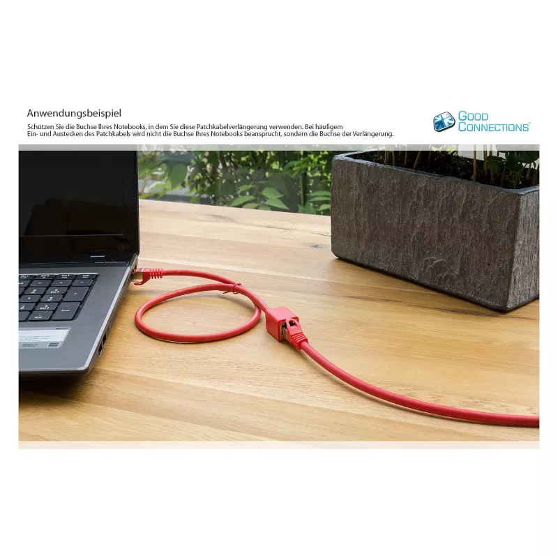 Goodconnections 8063VR-030R Ethernet kabel krosowy czerwony
