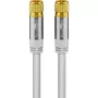 Kabel antenowy SAT Goobay (typ 135 dB), 4x ekranowany, 2 m, biały - pozłacane końcówki, wtyk F > wtyk F (70600)