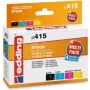 wkłady do drukarek edding EDD-415 czarny, turkusowy, magenta, żółty kompatybilne z EPSON T1295L, zestaw
