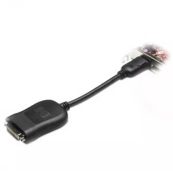Adapter HP - DVI - DisplayPort (M) na DVI-D (W) - czarny - do Quadro FX 3800 (481409-001, FH973AA)