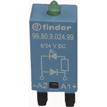 Wskaźnik LED FINDER z diodą gaszącą na zacisku A1, zielony LED 99.80.9.024.99 (9980902499)
