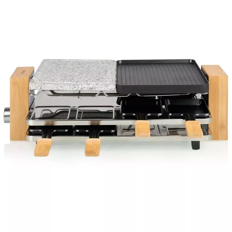 Grill do Raclette Princess 01.162955.01.001 dla 8 Osób Aluminiowy Czarny Szary Drewno