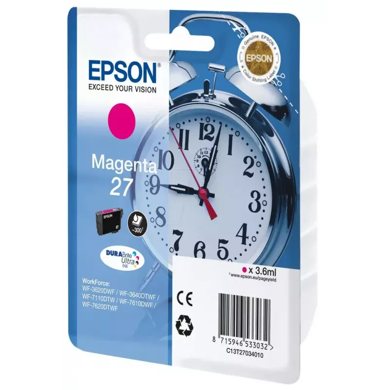 Wkład atramentowy Epson DURABrite Ultra C13T27034010 magenta, na bazie pigmentu, 1 szt.