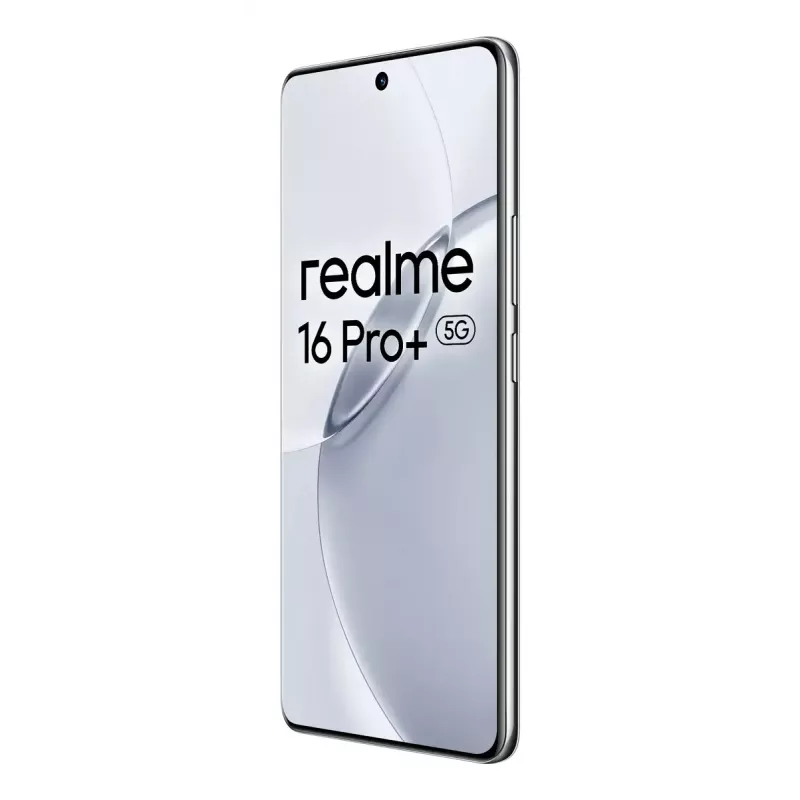 Smartfon REALME realme 16 Pro+ — 6,8 cala (17,3 cm) 1280×2800, Snapdragon 7 Gen 4, 12 GB RAM, 512 GB, potrójny aparat 200 MP, 7000 mAh, szary
