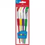 Zestaw pędzli Faber-Castell Pinsel 4-częściowy Soft Grip BK — pędzle artystyczne, 4 sztuki