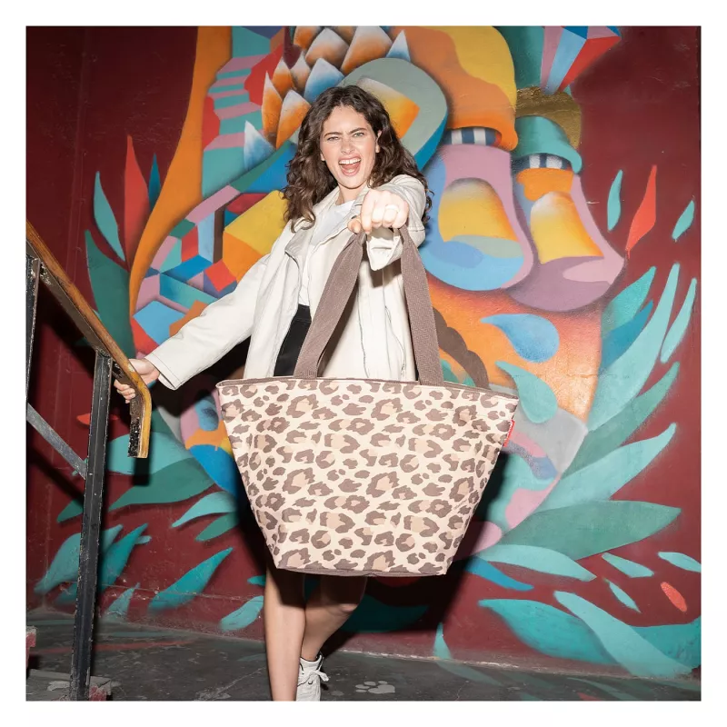 reisenthel Shopping Bag shopper M LEO MACCHIATO Włókno syntetyczne brązowy ZS6048 (ZS6048)