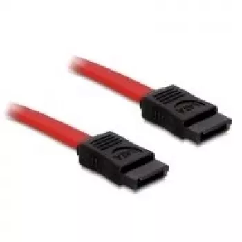 Kabel Delock SATA 30 cm prosty/prosty czerwony (84247)