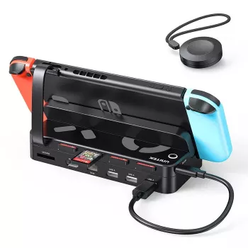 Stacja dokująca do konsoli przenośnej Unitek G1002F01 — złącze dokujące USB, czarna
