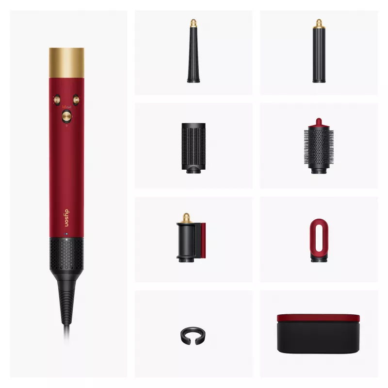 Airwrap i.d. Straight + Wavy Limited Edition, Multistyler czerwony/złoty, Bluetooth