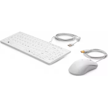 HP USB klawiatura and mysz Healthcare Edition Pełnowymiarowy Przewodowy Biały